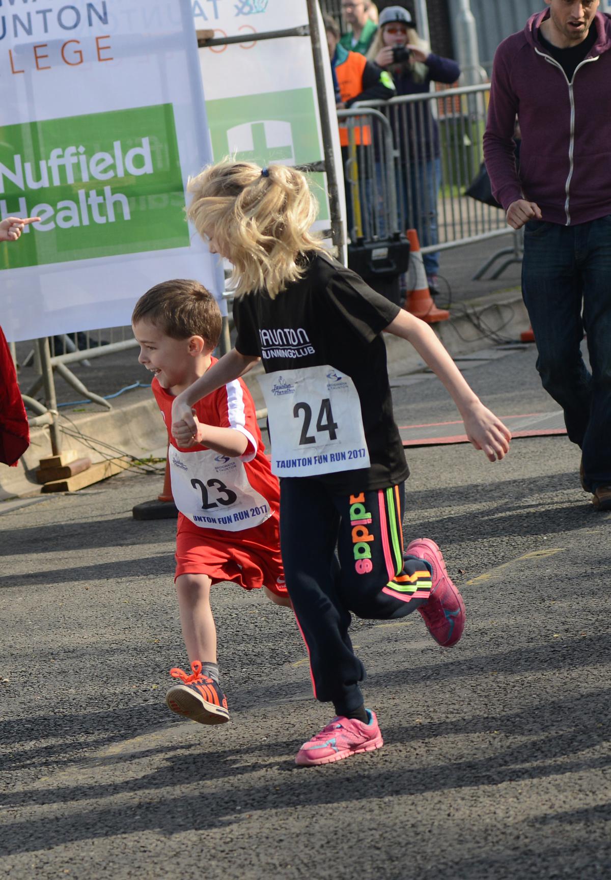 The runners taking part in Taunton Marathon, Half Marathon and Fun Run