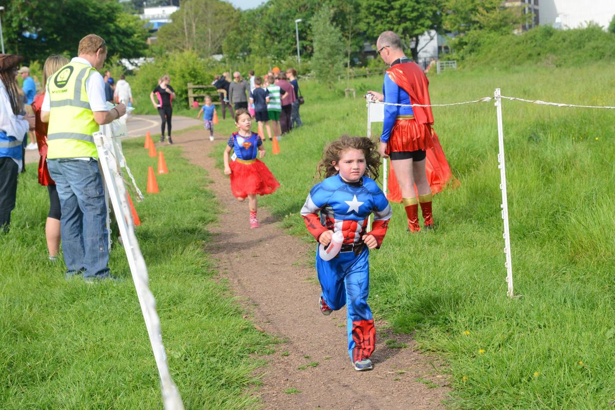 DC chasing down Marvel at the Junior Parkrun.