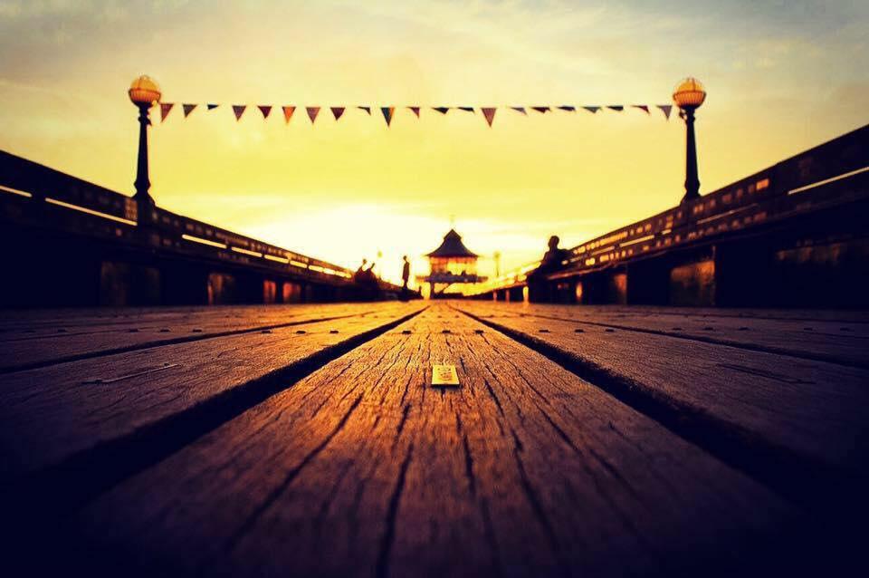 BUNTING LIGHTING: At Clevedon Pier. PICTURE: Leanne Zoe. PUBLISHED: July 6, 2017