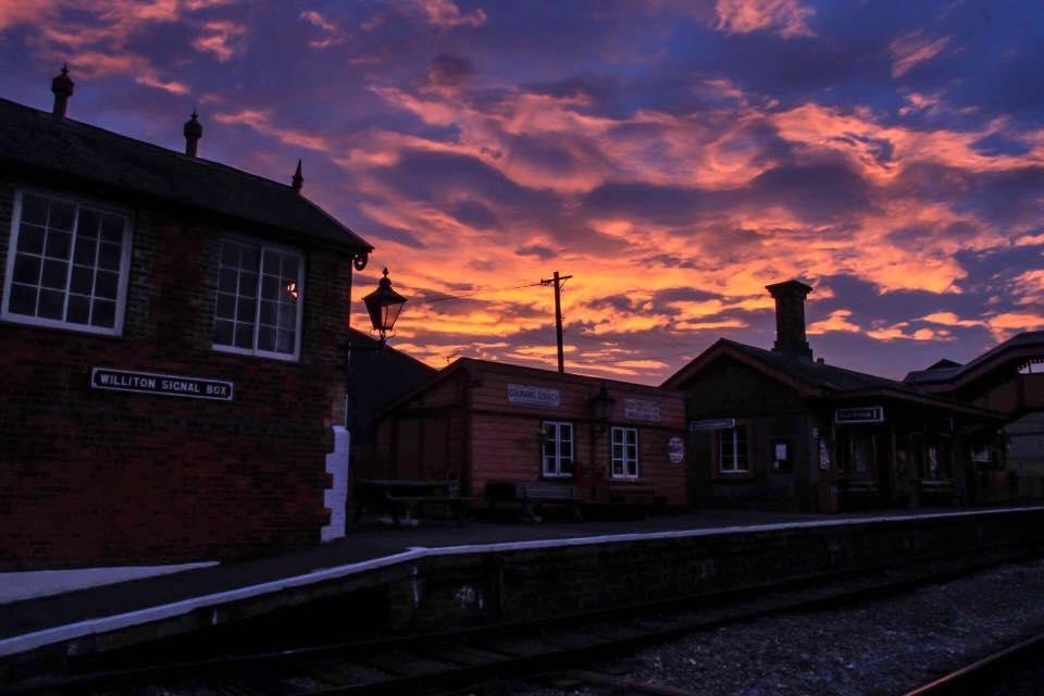 TRAIN SKY: Sunset over Williton station. PICTURE: Angela Crockford. PUBLISHED: August 10, 2017.