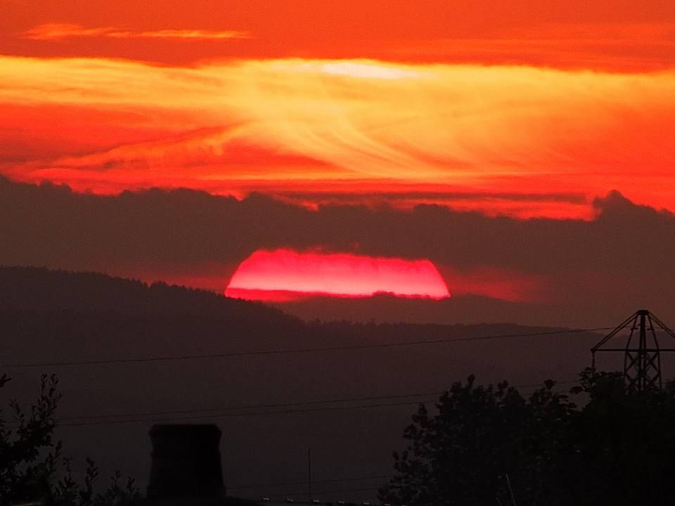 VIVID: A summer sunset from Aller. PICTURE: Ian Downes.