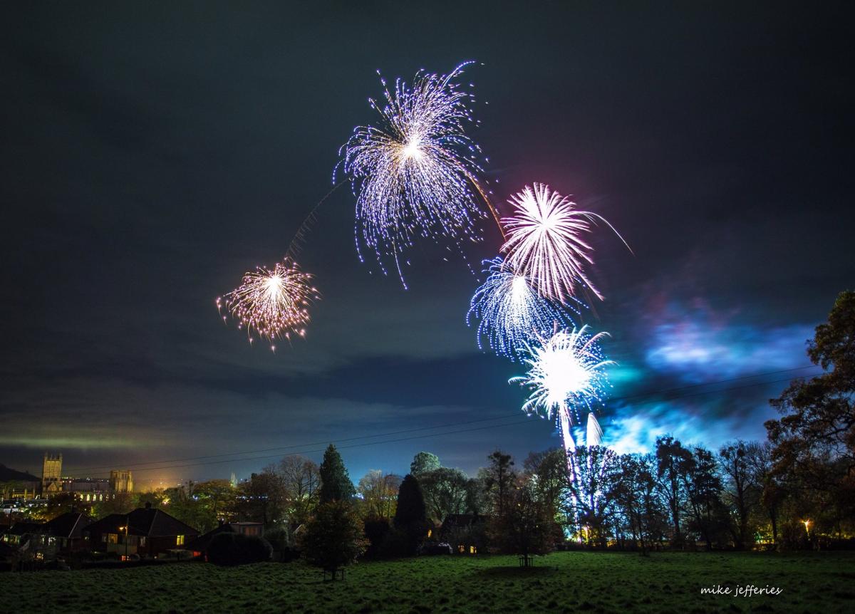 LIT LANDMARK: Fireworks in Wells PICTURE: Mike Jefferies. PUBLISHED: November 9, 2017