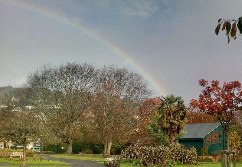 RAINBOW: Over Blenheim Gardens in Minehead. PICTURE: Den Gear. PUBLISHED: November 9, 2017