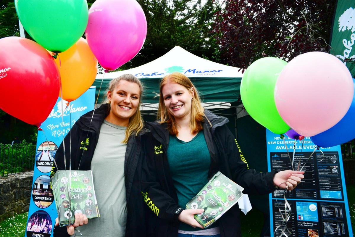 BALLOONS: Emily Doughwaite-Hedges and Ginny Gillingham from Oake Manor