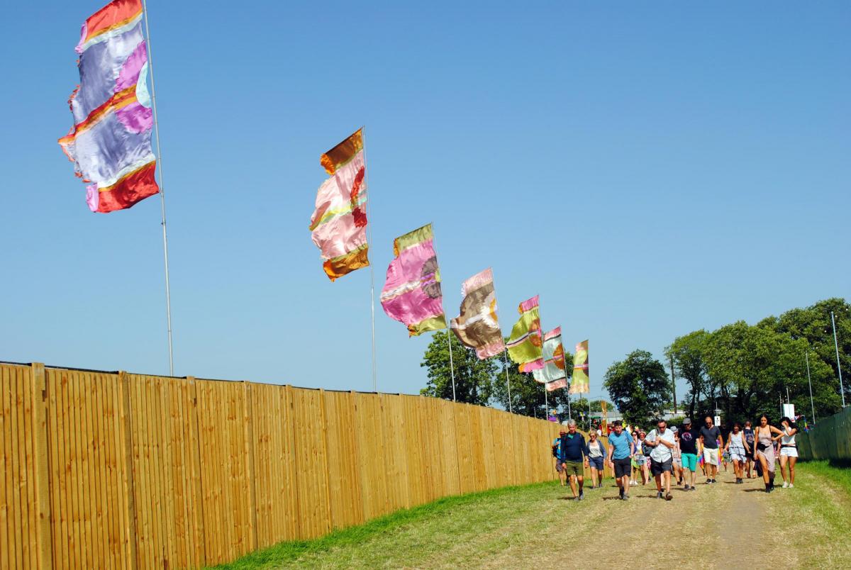 Festival goers make their way around the 2019 Glastonbury Festival. Picture: Paul Jones