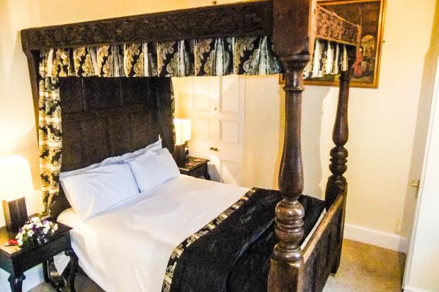 IMPRESSIVE: A “statement” four poster bed
