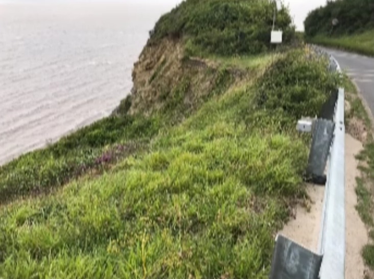 PLAN: Coastal erosion on the B3191 Cleeve Hill near Watchet. Pic: Somerset West And Taunton Council