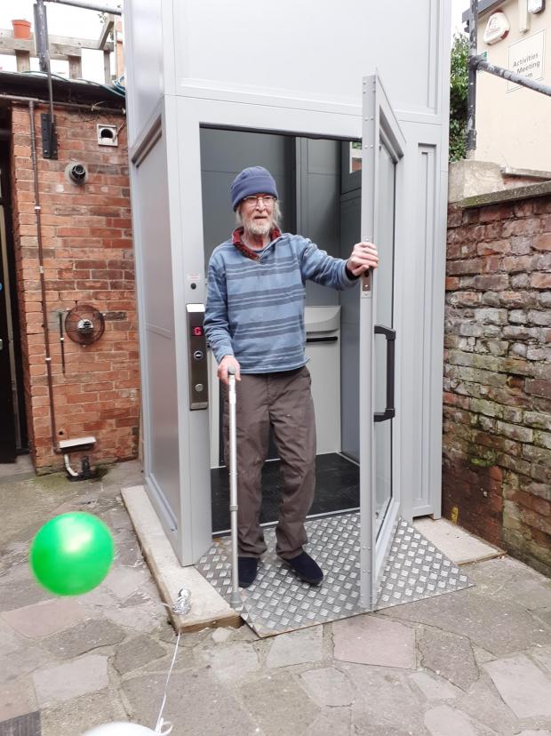 Somerset County Gazette: New lift at Victory House