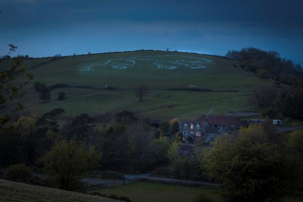 Somerset County Gazette: WHAT IS IT?: Mysterious figure appears on the Mendip Hills, near Cheddar