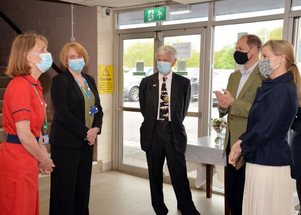 Somerset County Gazette: VISIT: The Earl and Countess of Wessex at the Bath and West Showground. Pic: Somerset NHS Foundation Trust