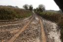 Muck on country roads caused by vehicles carrying liquid digestate. Picture: Devon CPRE