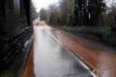 Flooding on the road at Combe Florey. Picture: Somerset County Council