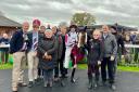 Only the Bold and jockey Fergus Gillard pictured along with members of the Value Racing Club after their triumph at Bangor on Dee.