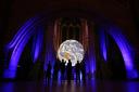 The Gaia Earth sculpture at Liverpool Cathedral