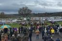 Fans watch on at Taunton Racecourse