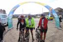 Dave Richards and friends on the Watchet-West Bay cycle challenge