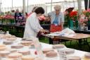 Some cakes being judged at Taunton Flower Show.