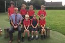 Barney Rycroft and some of the pupils at Stoke St Gregory CofE Primary School, where he is the new headteacher. Picture: Stoke St Gregory CofE Primary School