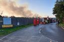 The fire at Priorswood Recycling Centre.
