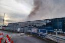 This week's fire at the recycling centre. Picture: Biffa