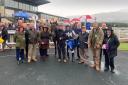 Happy members of the David Pipe Racing Club pictured with Red Happy and jockey Jack Tudor in the winners enclosure at Exeter last week.