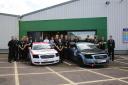The new Audi TTs with the BTC Motorsport team.