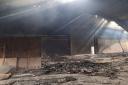 The fire-ravaged building at Taunton Recycling Centre. Picture: Biffa
