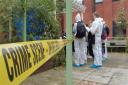 The showcase featured several crime scenes constructed around the Bridgwater campus, which students eagerly investigated with guidance from guest speakers
