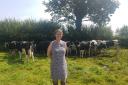 Selaine Saxby, MP for North Devon, on a farm.