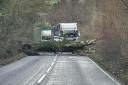 This was the A367 at Nettlebridge, near Shepton Mallet, just after noon today