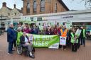 Somerset Bus Partnership and the RMT union protested the proposed cuts in Wiveliscombe.