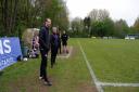 Petr Cech watching the Andover New Street youth game on their charity day on Saturday, April 27