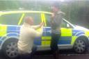 Man pops the question in police car after crashing en route to Somerset beauty spot