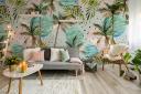PICK A LEAFY PATTERN: Art Illustration With Palm Tree Doodle mural, £301, Pixers. Photo: Pixers/PA Photo/Handout