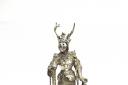 DETAILED: German silver model of Teutonic knight in armour from a single owner private collection