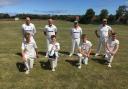FAMILY FORTUNES: Minehead Cricket Club's 'dads and lads' (pictured from left), back row - Adrian Priddle, Rob Hopkins, Ian Goodrum, Paul Jones; front row- Fin Priddle, Jonah Hopkins, Lewis Goodrum, Ryan Jones