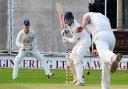 POISED: Taunton Deane batsman Scott Thomas in action against Bridgwater (all pics: Steve Richardson)