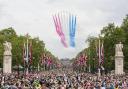 The Red Arrows will be part of a display of more than 70 aircraft at Buckingham Palace before heading to the south west. Picture: SAC Tim Laurence/MoD Crown Copyright, PA Wire.