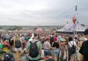 Huge crowds at the Stonebridge stage at Glastonbury Festival in 2022.