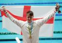 England's Brodie Williams after winning gold in the Men's 200m Backstroke - Final at Sandwell Aquatics Centre on day five of the 2022 Commonwealth Games in Birmingham. Picture date: Tuesday August 2, 2022.