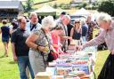 Wiveliscombe fete and flower show on the rec ;.