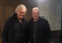 Wetherspoon chairman Tim Martin poses for a photograph with customer Mark Cooper at The Lantokay in Street