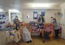 Staff and patients at Hamilton Park Nursing Home.