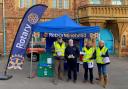 Minehead Rotary earthquake appeal report, raised £1200 in two days