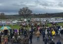 Fans watch on at Taunton Racecourse