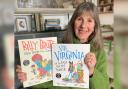 Somerset-author Issy Emeney with her two children's cautionary tales.