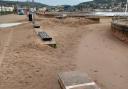 800 tons of sand were cleared from the Minehead seafront today