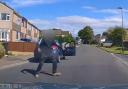 The road rage driver (pictured) has been fined and handed nine penalty points.
