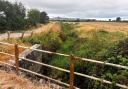 Whitelake River with Glastonbury Tor in the distance