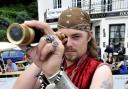 Conran Lobb, of the Cornish Pirates of St Piran, looking for treasure. PHOTO: Ian Sumner.